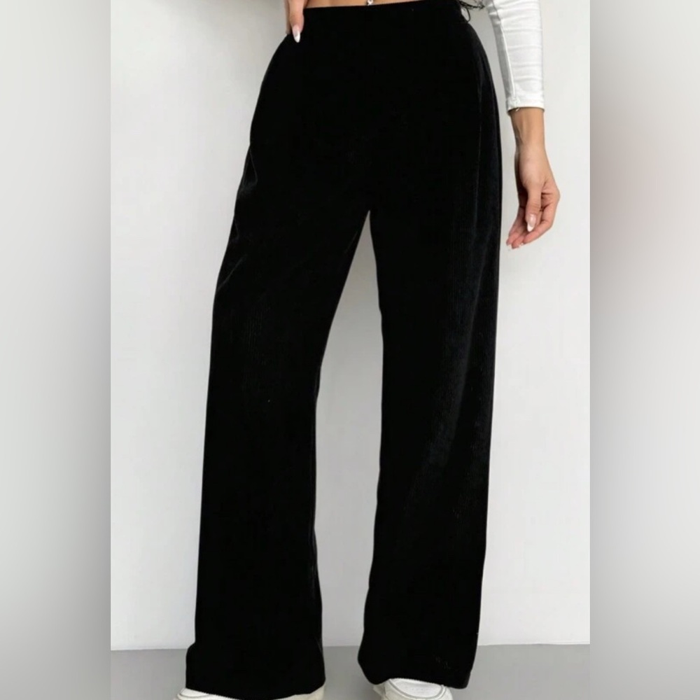 Women's Black Wide-Leg Pants